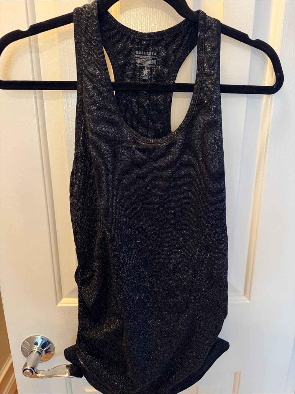 Athleta Black Metallic Racerback Tank
